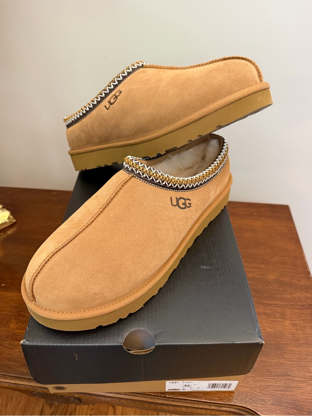 UGG Tasman II Men's Slip-On Suede Loafers in Chestnut Tan